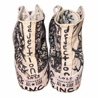 Image 5 of 1 of 1 size US8 EUR 39 hand drawn hi top converse 