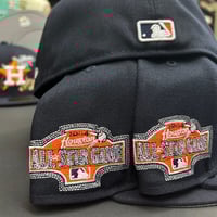 Image 3 of New Era 59Fifty Navy-🍊State Stitch 