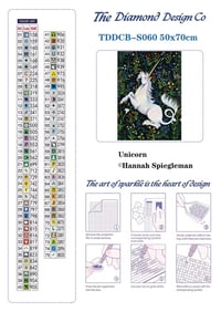 Image 4 of Unicorn Full Size Diamond Painting by Hannah Spiegleman 