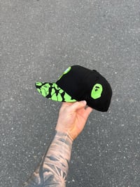 Image 3 of BLACK LAZER GREEN PHILADELPHIA PHILLIES CUSTOM FITTED CAP