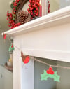 Festive Robin & Holly Garland
