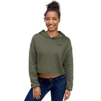 Image 1 of Crop Hoodie - embroidered logo