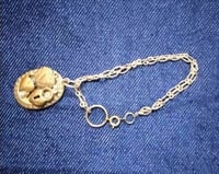 Image 2 of Gold plated chain bracelet with large charm