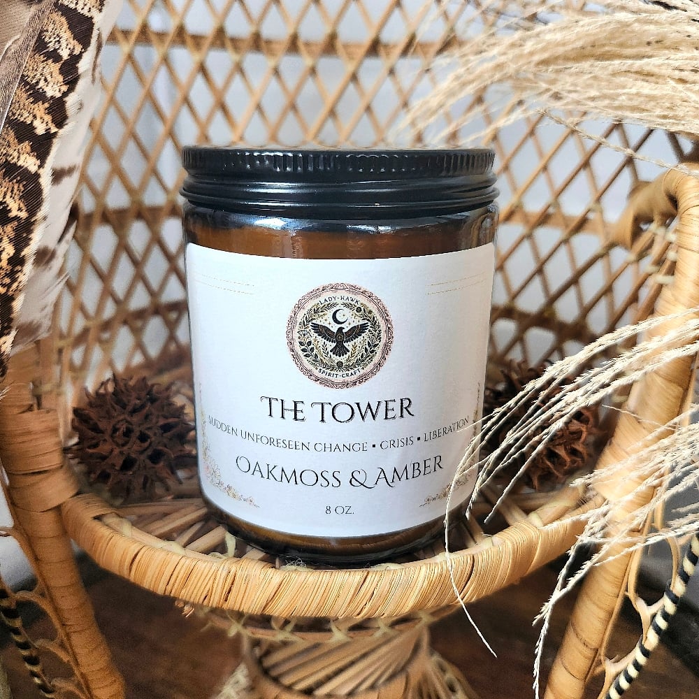 Image of THE TOWER Tarot Candle