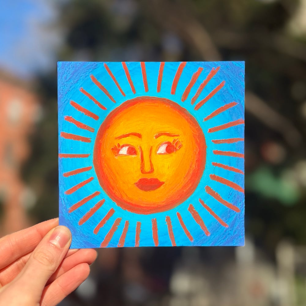 Image of the sun 5x5 mini art print