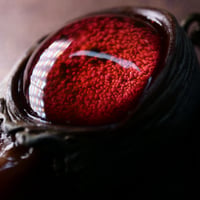 Image 6 of Crimson Oracle Snaggletooth Pendant OOAK