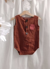 Image 1 of Baby Boy Bodysuit for Photoshoot | Kian | 12-18 months |rusty