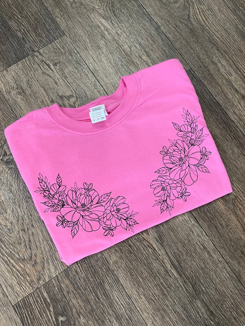 Image of Floral T-shirt (pink)