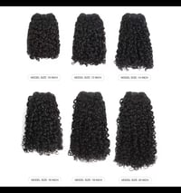 Image 3 of Pixie Curl Super Double Drawn Hair Bundles Virgin Brazilian CuticleAligned color 1B