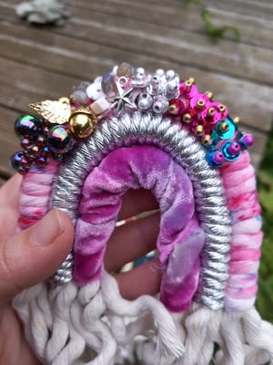 Mini macrame beaded rainbow 