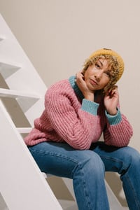 Image 6 of  Hipster Beanie - Hand-knit in Ireland