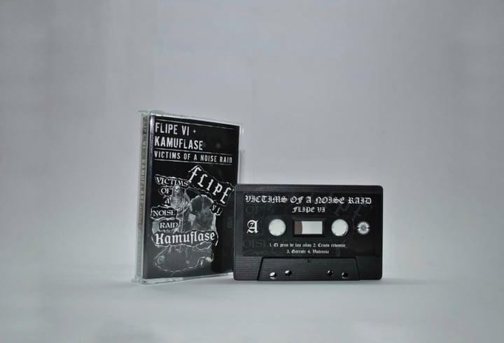 FLIPE VI / KAMUSFLASE ‘Victims of a Noise Raid’ split cassette