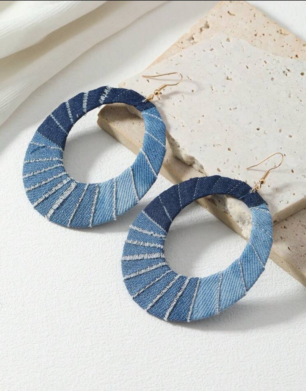 Image of “Western Denim Earrings”
