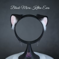 Black Micro Kitten Ears 