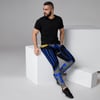 BOSSFITTED Grey Black and Blue AOP Men's Joggers