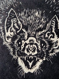 Image 2 of Vampire Bat Block Print