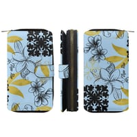 Image 1 of Women's Hawaiian Plumeria in Pastel Print Flap Wallet