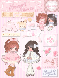 Sweet Friend sticker sheet 