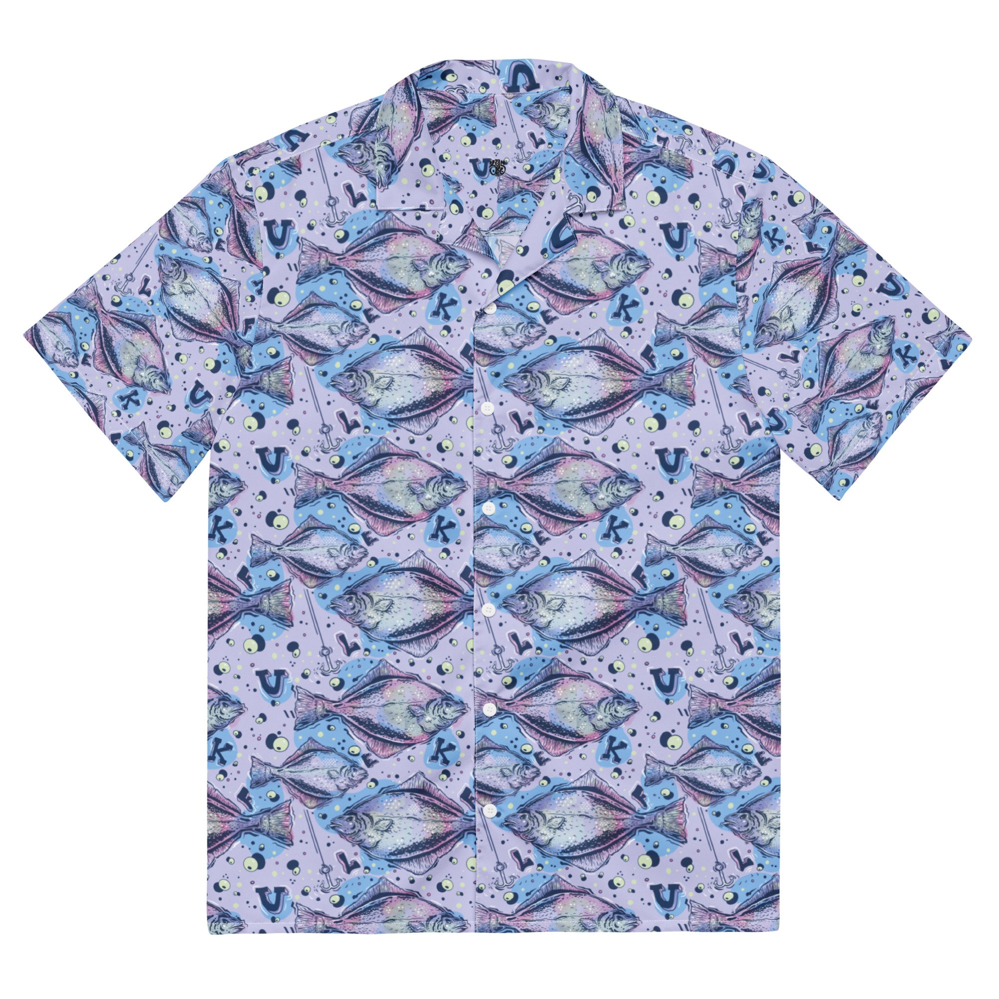 Fluke Fishing Dad Style Unisex button shirt