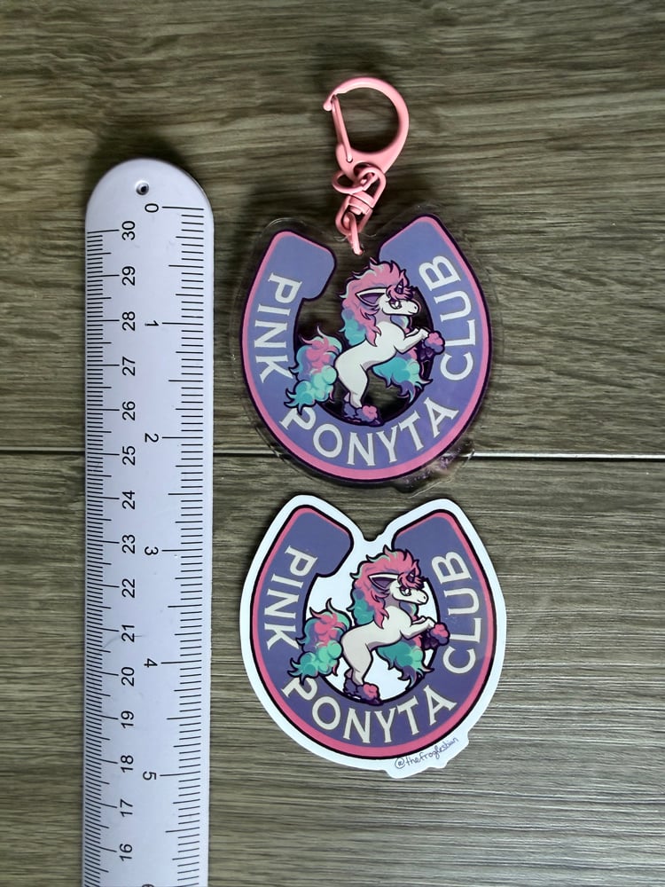 Image of Pink Ponyta Club Sticker / Acrylic Charm