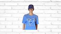 Image 2 of Heavenly Made Apparel Faith Over Fear Blue Adult T-Shirt 