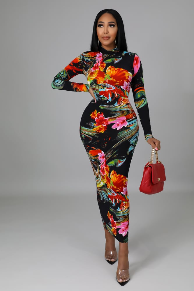Image of GLAXY MIDI DRESS 