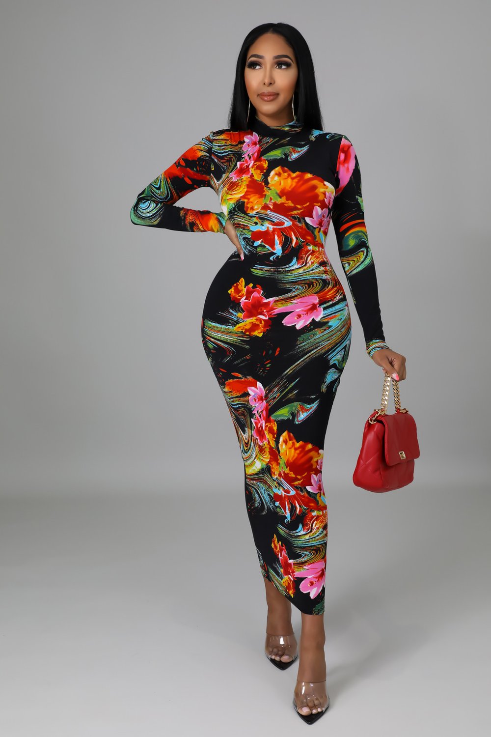 Image of GLAXY MIDI DRESS 