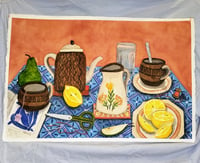 Image 1 of Matisse and sewing with tea of course! ORIGINAL 38x56cm