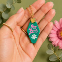 Image 2 of Mini Motel Keychain Necklace. “See The Good”