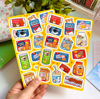Image 1 of Snack Sticker Sheet | Matte & Embossed Sticker Sheet