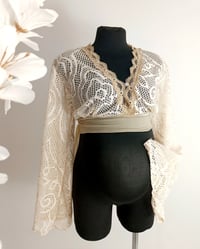 Image 1 of Womens photoshooting top - Adeline - size S-M - cream&beige | photo props