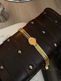 Image 11 of RARE Vintage 18K Gold Pulsar By SEIKO Gold Dial 