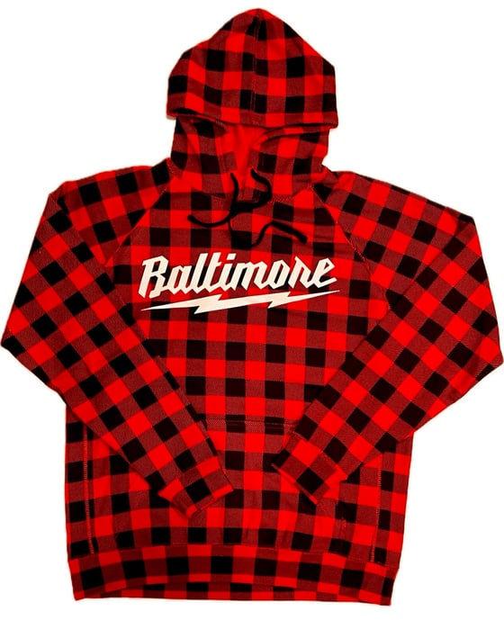 Image of Plaid Baltimore Bolt Hoodie