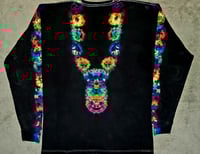 Image 2 of Large  longsleeve UV blacked out mandala Kenny combo
