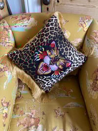 Image 8 of  Angry tiger leopard cushion cover