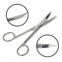 Image 2 of 12.5Cm/14Cm/16Cm/18Cm Dental Stainless Steel Surgical Scissors Forceps Straight Curved Medical Tools