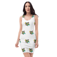 Image 4 of Bodycon dress (full floral with white)