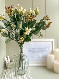 Image 3 of White Berry & Foliage Stems ( 3 Included )