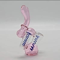 Image 1 of Pink Double Chamber Bubbler 