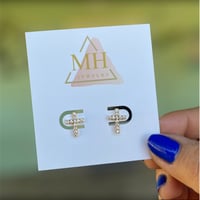 Image 1 of Cross stud earrings