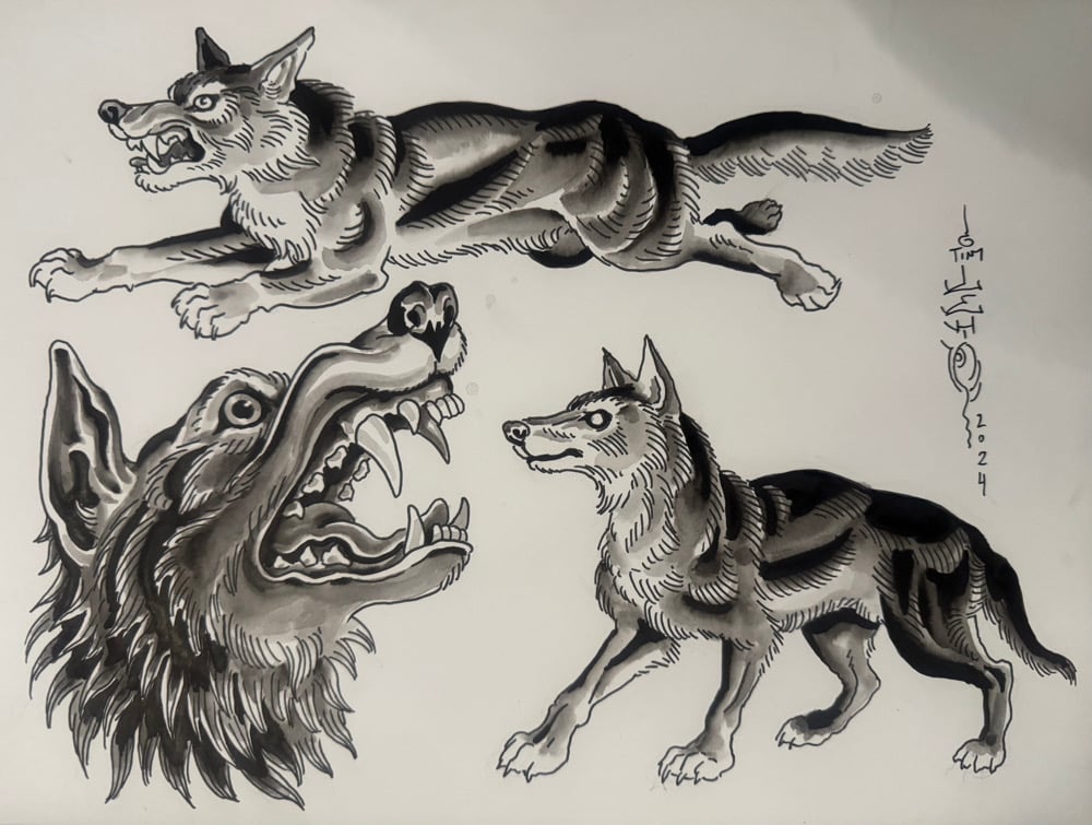 Image of Tim Lehi “Reapers & Wolves #101” Original Art