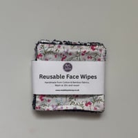 Image 1 of Little Wild Flowers Reusable Makeup Remover Pads (Pack of 4) – Eco Friendly Washable Face Wipes