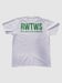 Image of RWTW$ WHITE DICE GREEN FLAME T-SHIRT