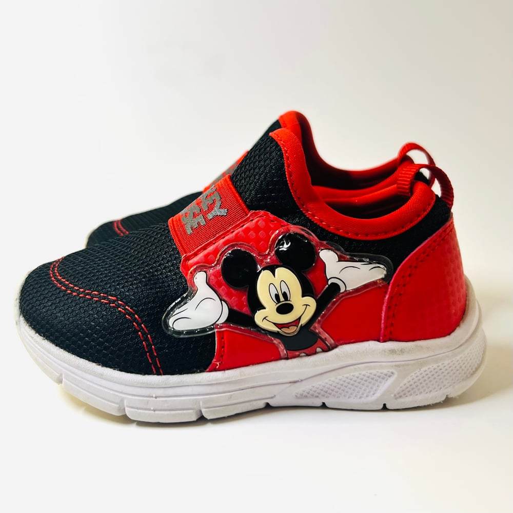 Image of MICKEY MOUSE SLIP ON ATHLETIC SHOE size 7c