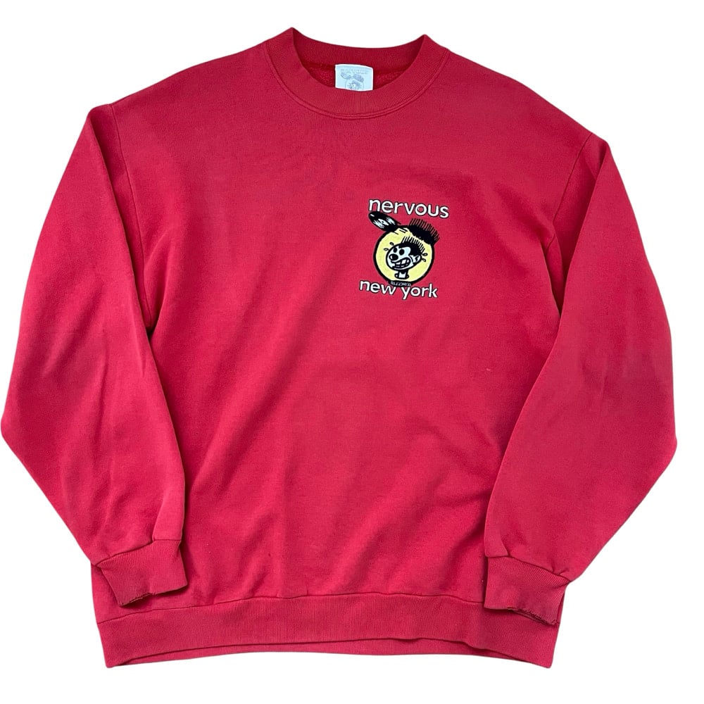 Image of Original 90’s Nervous Records embroidered logo sweatshirt: Size XL