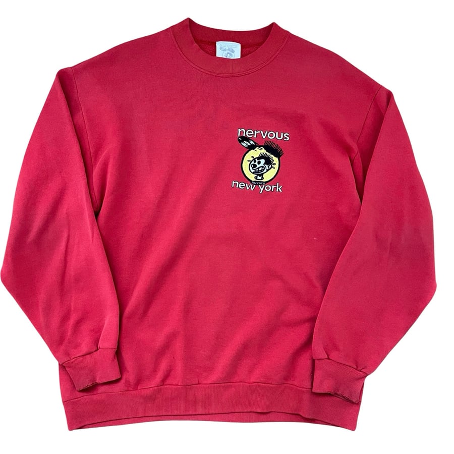 Image of Original 90’s Nervous Records embroidered logo sweatshirt: Size XL