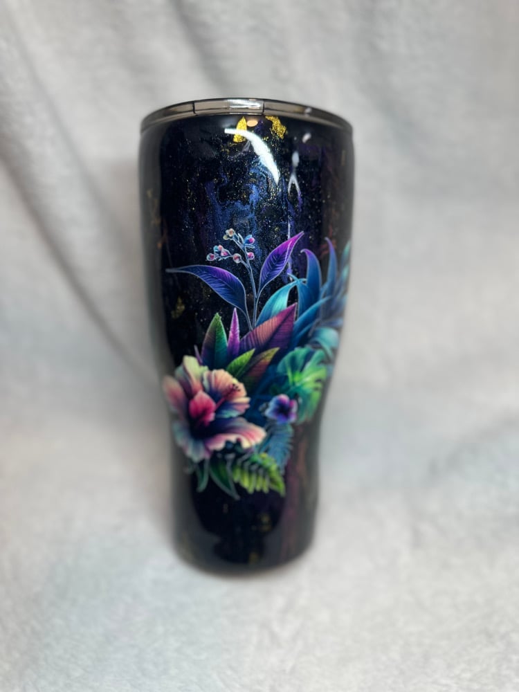Image of #13 30oz Purple Shift Gold Black Marble