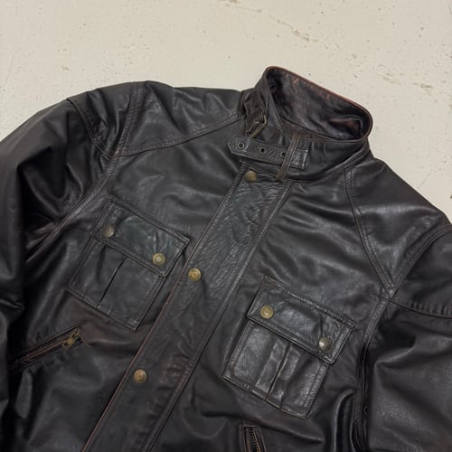 Image of 1990s Leather Cropped Biker Jacket, Size Medium