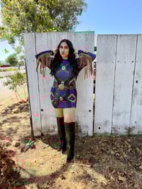 Image 2 of Blue Aztec Fringe Dress