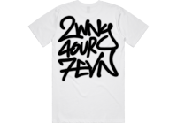 Image 1 of 247 White T-Shirt W/Gloss Black Writing 